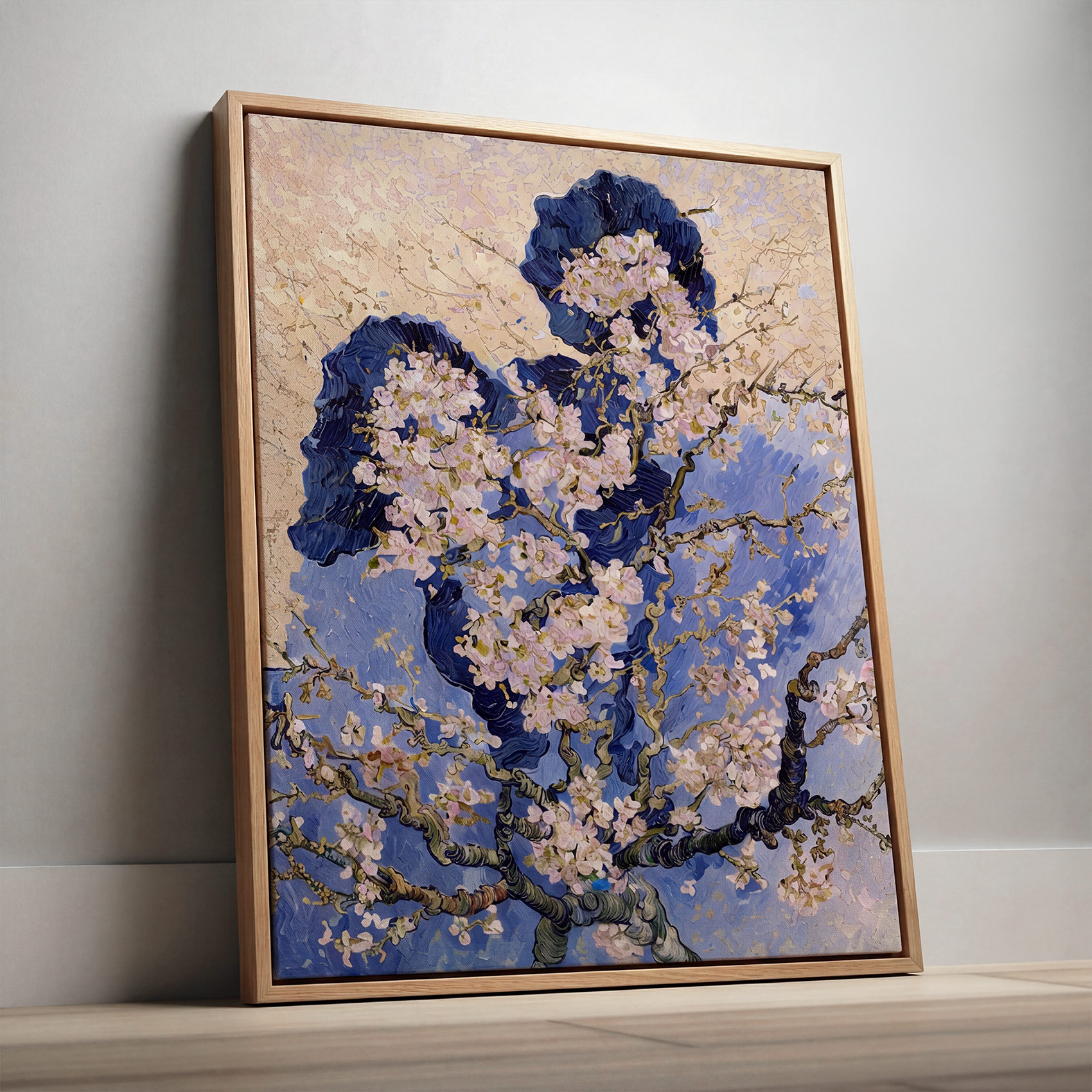CUSTOM VAN GOGH ALMOND BLOSSOM INSPIRED FRAMED CANVAS