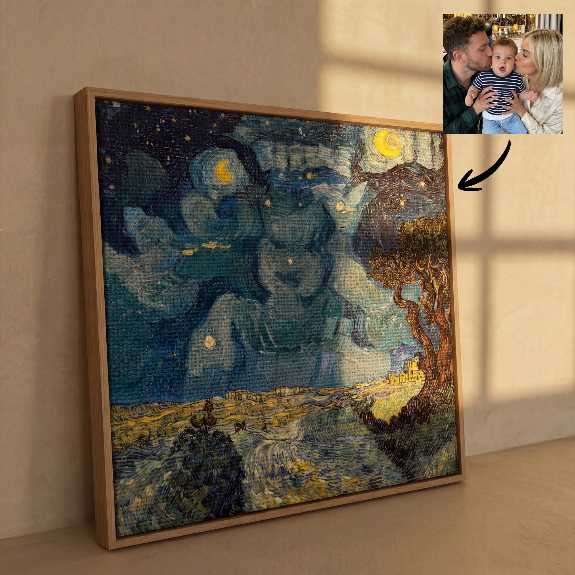 CUSTOM VAN GOGH INSPIRED FRAMED CANVAS