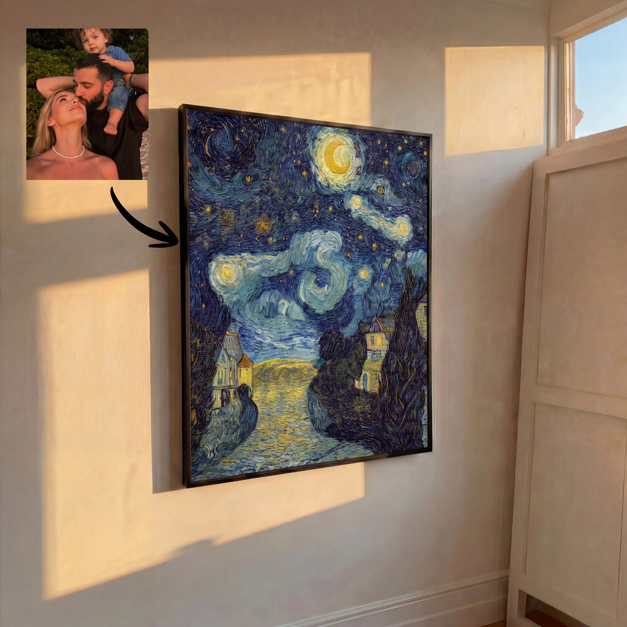 CUSTOM VAN GOGH INSPIRED FRAMED CANVAS